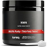 Toniiq Ultra High Purity NMN Powder - 100 Grams - 99.5% Highly Purified and Highly Bioavailable - Fully Stabilized Formula - Supports NAD+ Levels - Nicotinamide Mononucleotide Powder Supplement