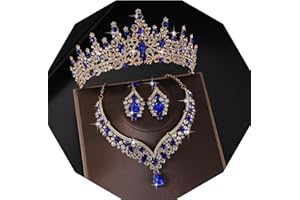 Kamirola Tiaras and Crowns for Women,Tiaras Earrings Necklace, Crystal Bridal Jewelry Set, Costume Party Halloween Prom Pageant Jewelry for Women (TR28)