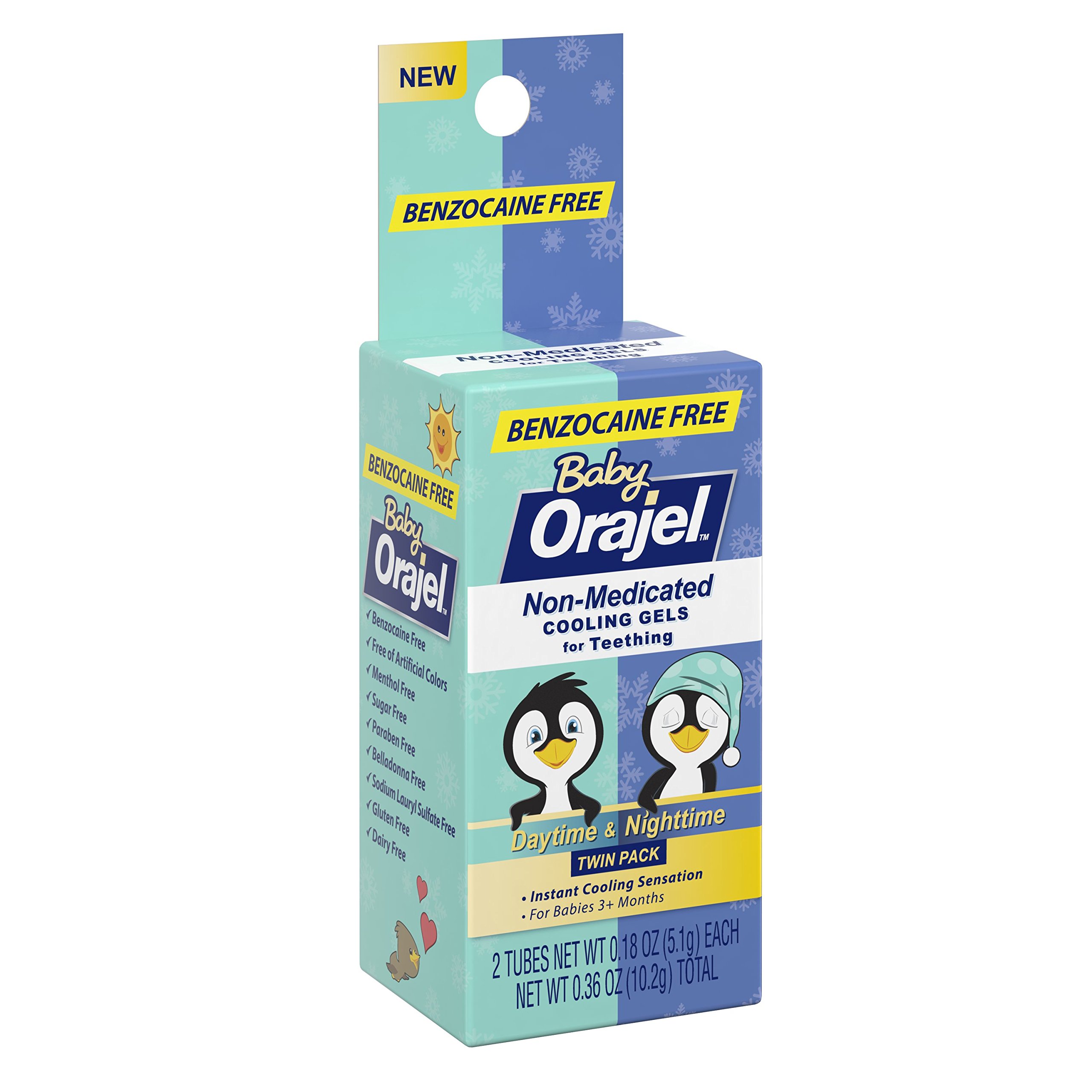 Orajel Baby Daytime and Nighttime NonMedicated Cooling Gels for Teething eBay