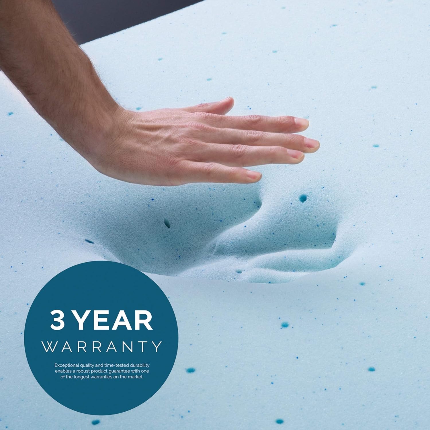 Lucid 3-inch Ventilated Gel Memory Foam Mattress Topper - Queen: Home & Kitchen