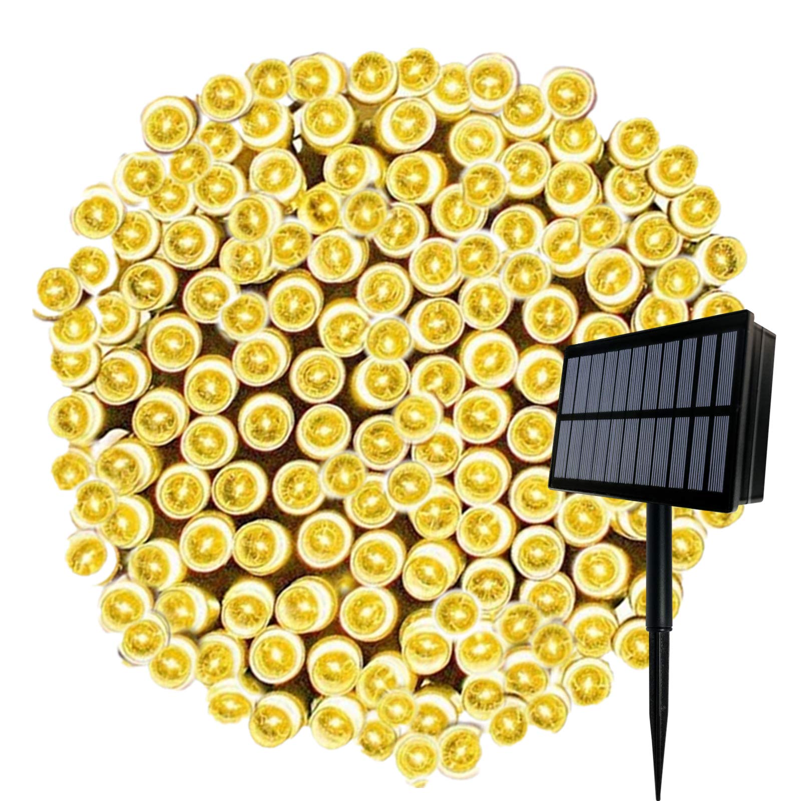 FANSIR Solar String Lights, 164ft 500 LED Outdoor String Solar Powered Fairy Lights Waterproof 8 Modes Garden Decorative Light for Tree, Patio, Garden, Yard, Home, Wedding, Party(Warm White)