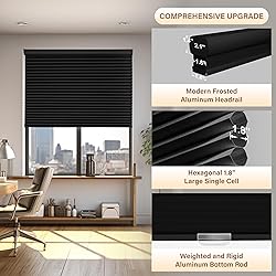 Boolegon Black Out Cellular Shades Cordless Pull