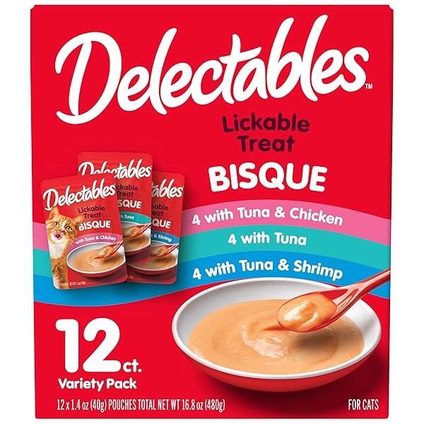 DELECTABLES BISQUE LICKABLE WET CAT TREATS – CHICKEN,...