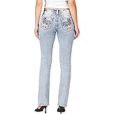 Miss Me Women's Fleur De Lis Americana Bootcut Jeans