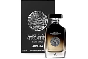 Atralia Absolute Noir Eau De Parfum for Men 100Ml 3.4Oz - Luxurious and Long Lasting Fragrances with Top Notes of Bergamot, Lemon, Grapefruit, Pink Pepper