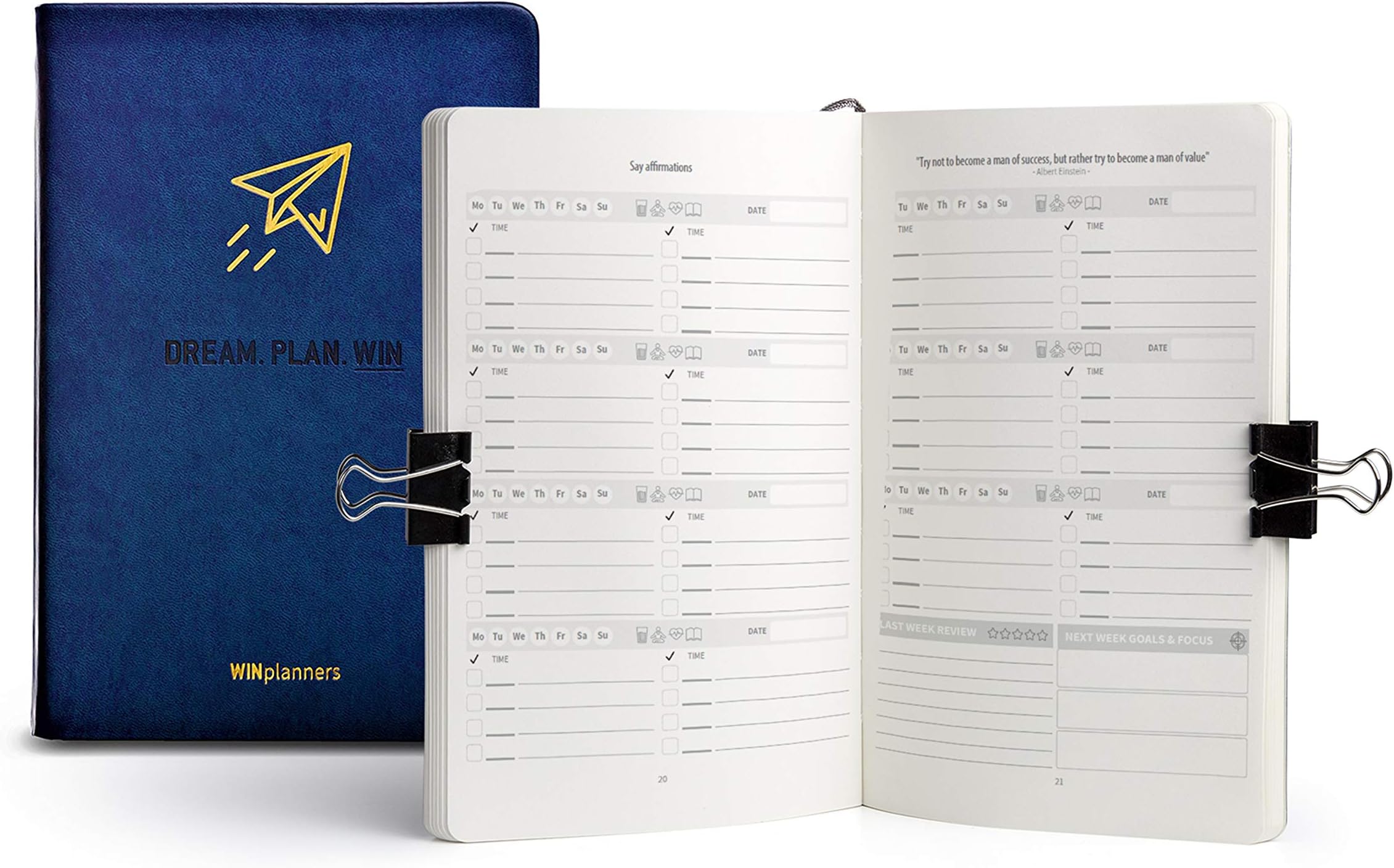 Winners' Undated Yearly Goal Planner - Blue