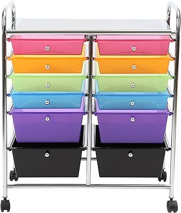 Amazon Com Finnhomy 12 Drawer Organizer Cart Utility Cart