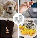 Oiiurly 100pcs 25mm Stainless Steel Keyring Rings with Storage Box view 7