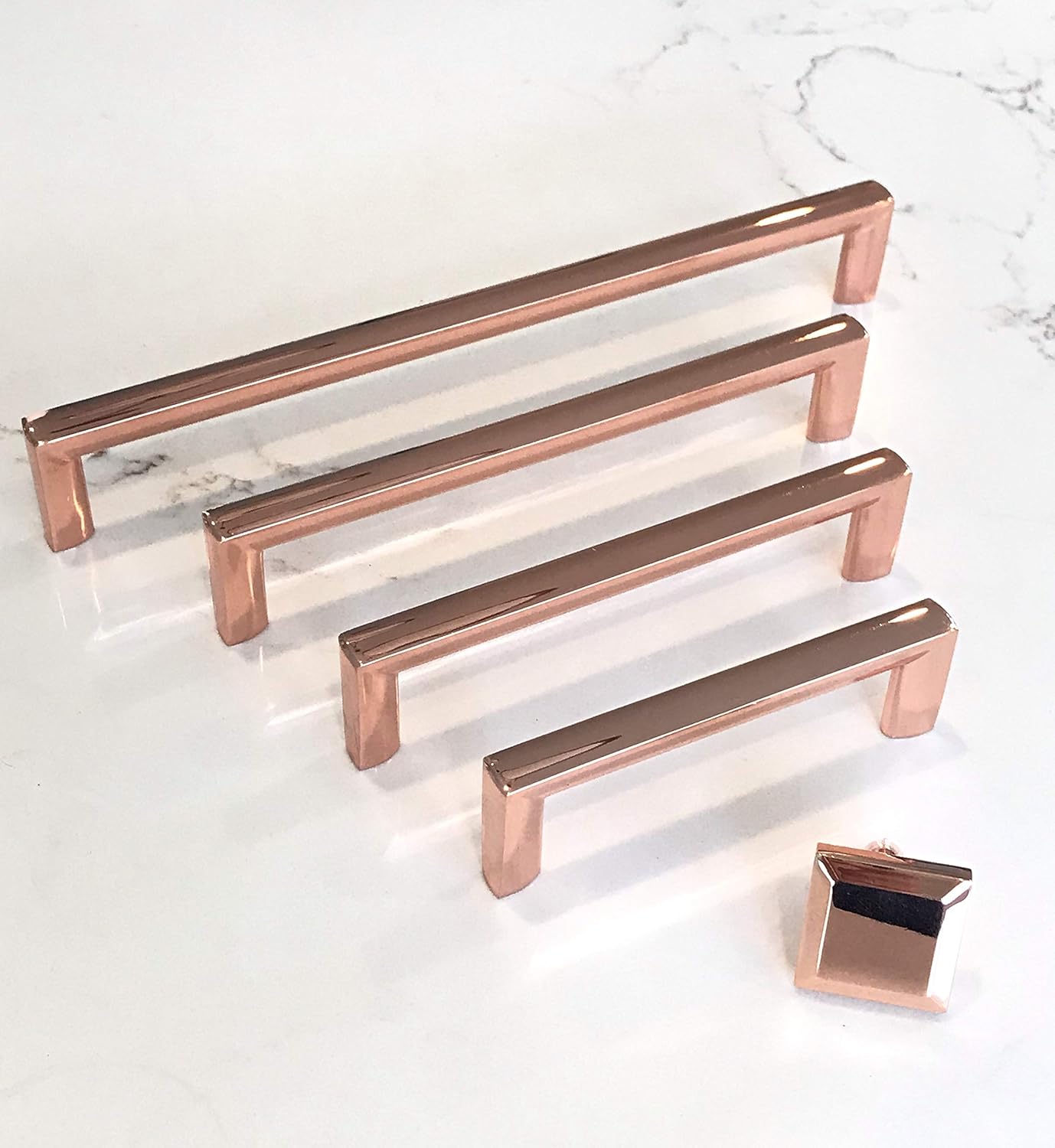 Polished Copper Trane Drawer Pulls and 