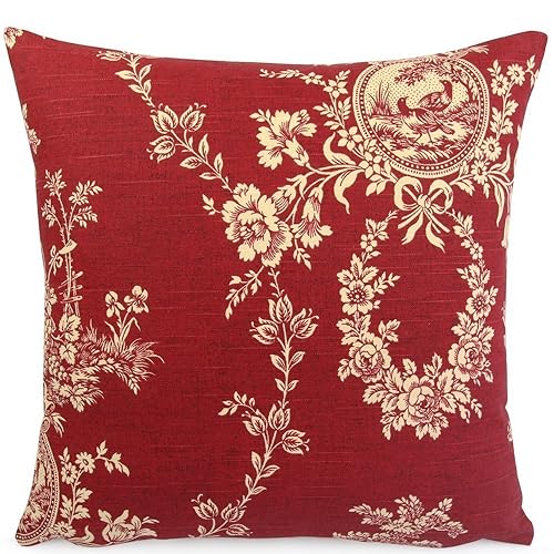 Amazon Com Chloe Olive French Country Toile Throw Toss Pillow