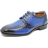 Men's Alligator Crocodile Print Oxford Fashion Lace Up Dress Shoe croco-03