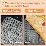 YQL Air Fryer Liners 50pcs for Ninja, Salter Dual - Non-Stick Parchment view 6