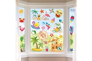 I-BEEBOO Summer Decorations Window clings for Glass Windows Summer Window Stickers