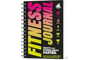 Clever Fox Fitness Journal Workout Log Book - Daily Fitness Planner Workout Journal for Women and Men. Spiral-Bound, Laminated Cover, Thick Pages, A5 (Yellow & Pink)