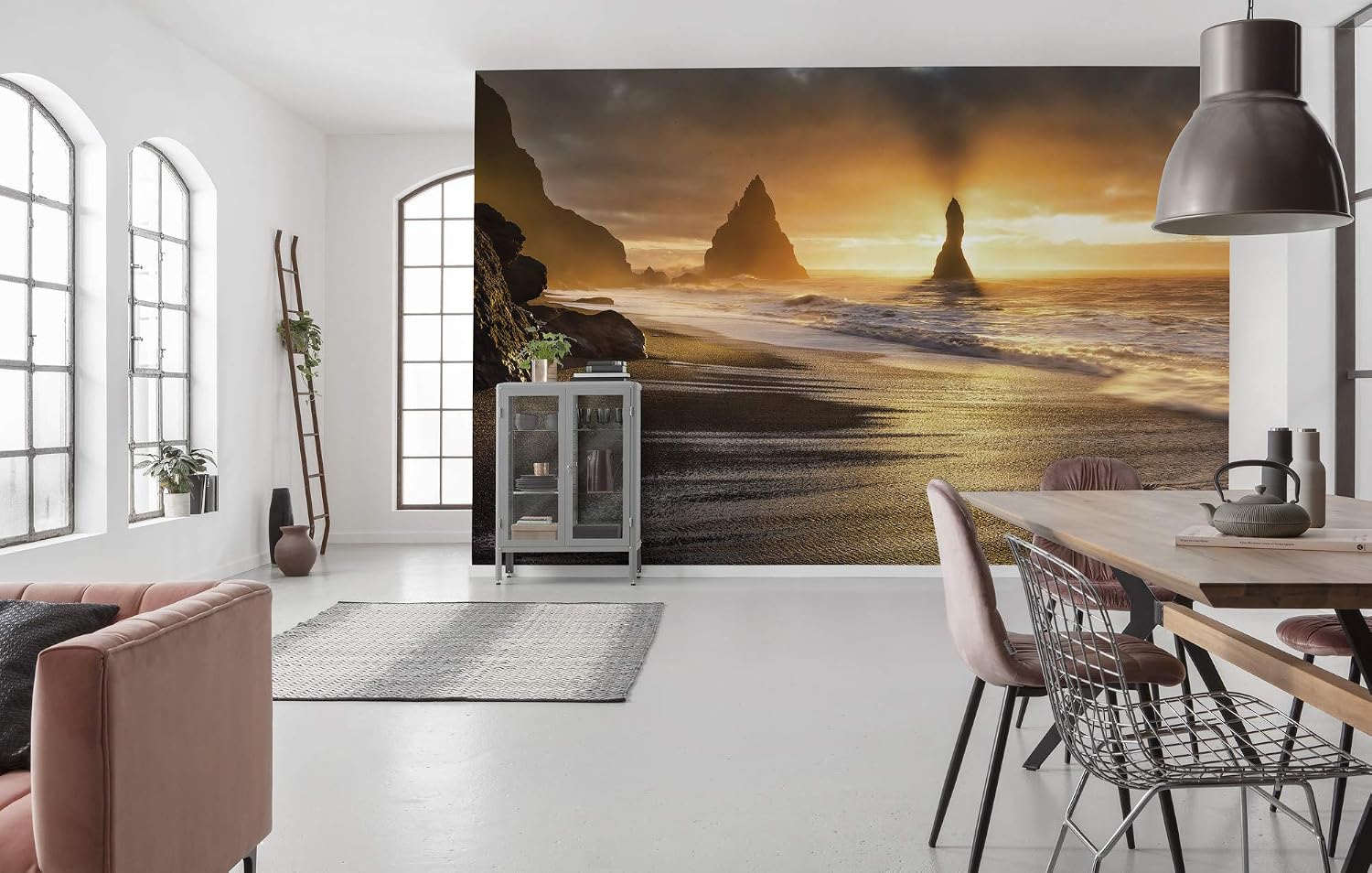 Komar Next Page SHX9-076 Non-Woven Photo Wallpaper with Red Planet Design XXL Decoration Nature Landscape Bedroom Living Room Office Hallway 450 x 280 cm (Width x Height) Multi-Coloured
