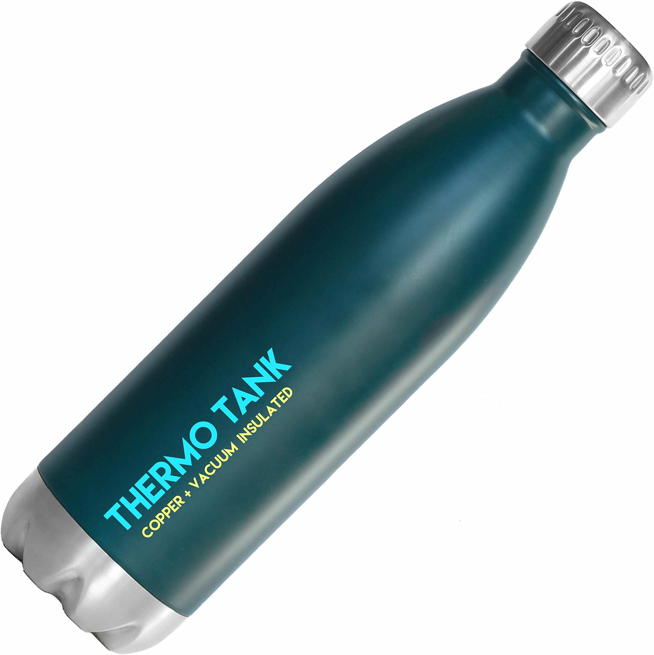 Thermo Tank Insulated Stainless Steel Water Bottle - Ice Cold 36 Hours! Vacuum + Copper Technology - 25 Ounce