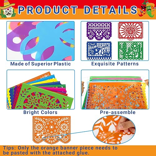3 Pack Cinco De Mayo Party Banner Set - Fiesta Decoration For Wall & Table