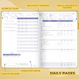 Clever Fox Fitness & Food Journal undated A5 Amber Yellow Hardcover view 5