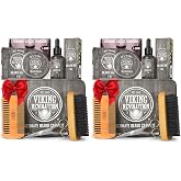 Viking Revolution - Ultimate Beard Kit - Beard Grooming Kit with Beard Brush, Beard Comb, Beard Balm, Beard Oil, Beard &amp; Moustache Scissors - Gifts for Men (Pack of 2)