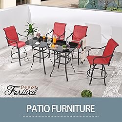 Festival Depot 6pcs Patio Dining Set Bar Height