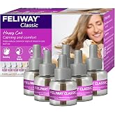 FELIWAY Classic Cat Calming Diffuser Refill - 6 Pack | Cat Pheromone Diffuser Refill Reduces Stress‑Related Behaviors Like Spraying, Scratching, Hiding, 180 Day Supply