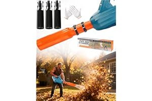 CYCLONE2X Official Next Generation Cyclone 2X Leaf Blower Air Booster Attachment, Venturi Gutter & Snow Blower Attachment, Increases Airflow for Wet Leaves/Snow, All-Weather, for 2-4 Inch Nozzles (1, Black)