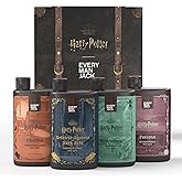 Every Man Jack Harry Potter Collectors Body Wash Gift Set - Includes 4 Body Washes with Clean Ingredients & Hogwarts Inspired Scents - Forbidden Forest, Charms, Herbology, Potions