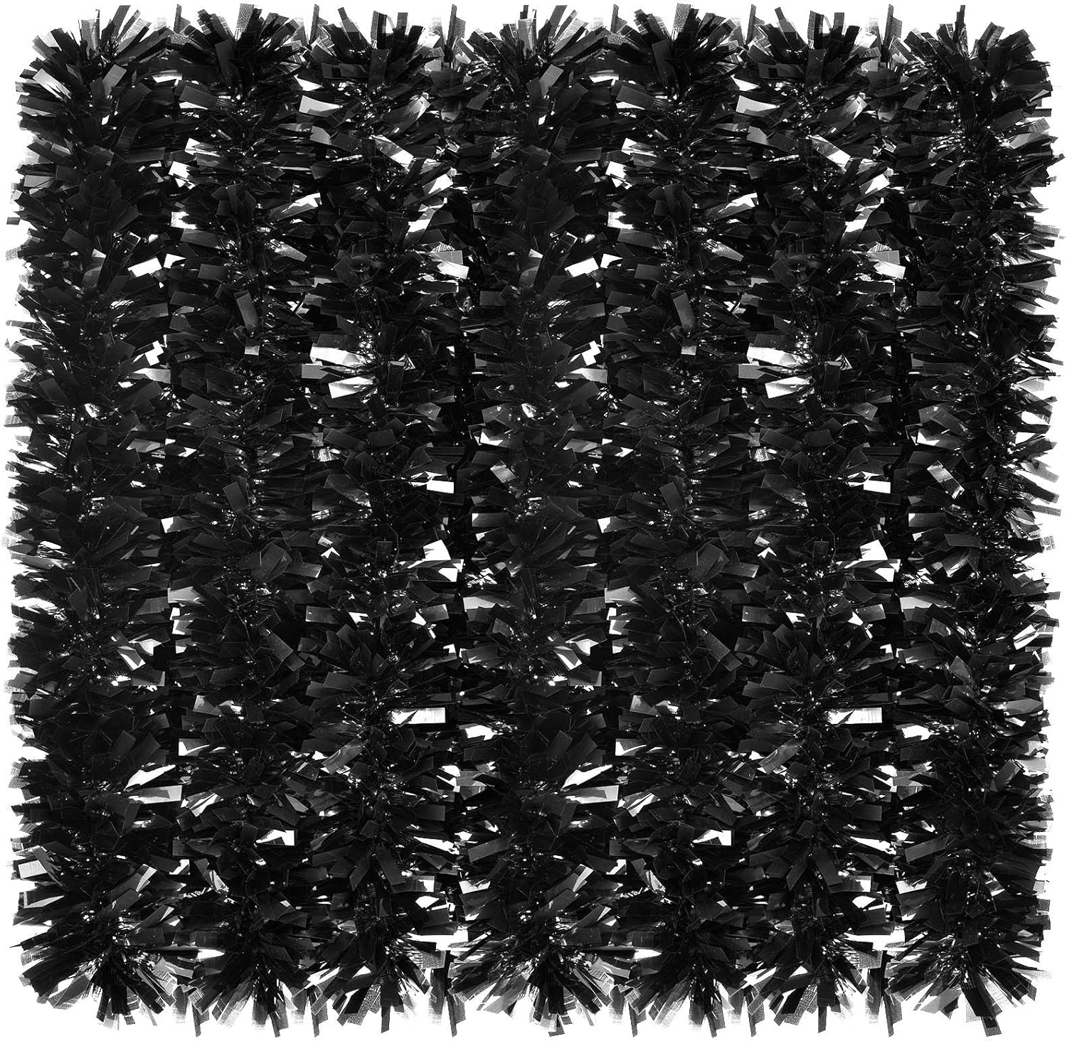 Wreaths, Garlands & Swags - WILLBOND 26.2 Feet Christmas Tinsel Garland Metallic Christmas Tree Garland Shiny Party Tinsel Garland Hanging Decorations for Christmas Tree Decorations Wedding Birthday Party Supplies (Black)
