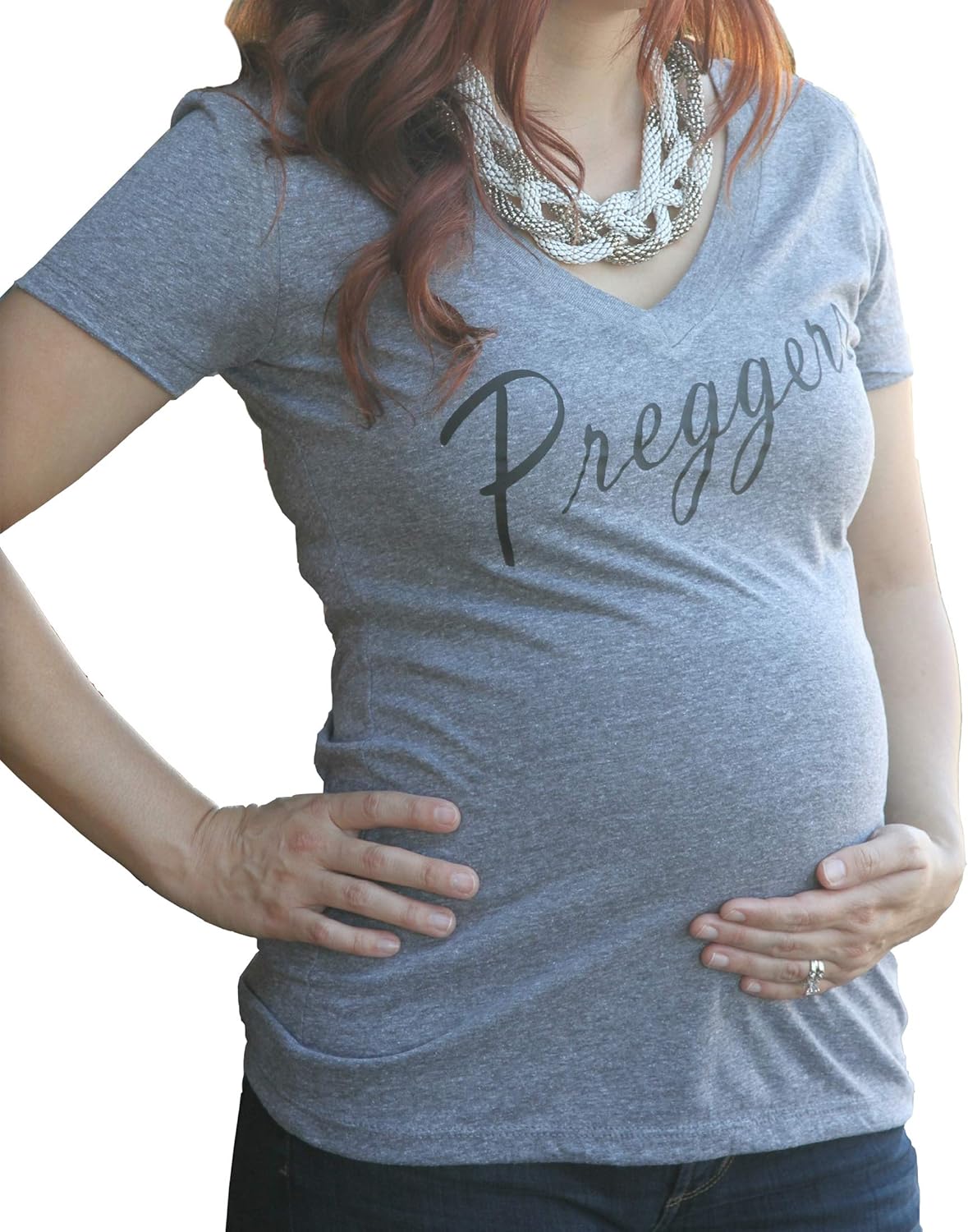 It's Your Day Clothing Preggers Shirt Women's Pregnancy Announcement Pregnant V Neck Tshirt
