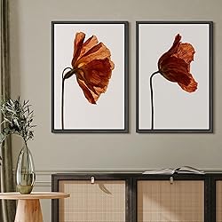 MUDECOR Framed Canvas Print Wall Art Set Rust Red
