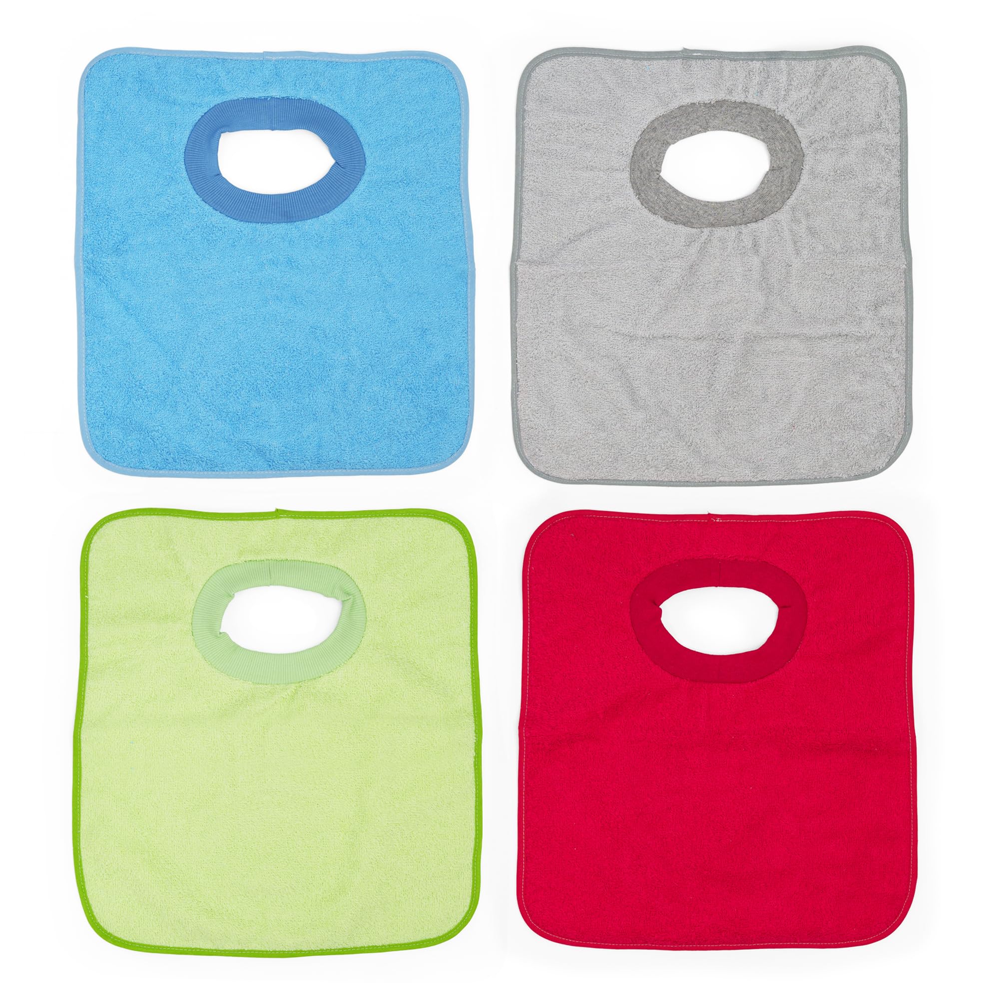 Ti TIN Nativity Bibs with Plastic Lining and Elastic Band, Pack of 4, jersey necklace, 32 x 36 cm.