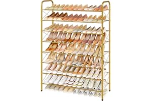 Hoctieon 8 Tier Shoe Rack for Closet, Durable Mesh Style Shoe Rack, Entryway Shoe Shelf, Shoe Storage Organizer for Hallway, 