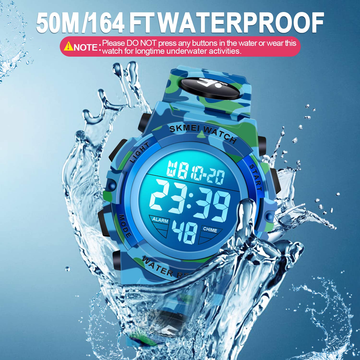 ATIMO LED 50M Waterproof Kids Digital Sport Watch - Kids Gifts