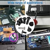 FandWay 500Pcs M2 M2.5 M3 Laptop Computer Screws Kit Phillips Flat Head Carbon view 7