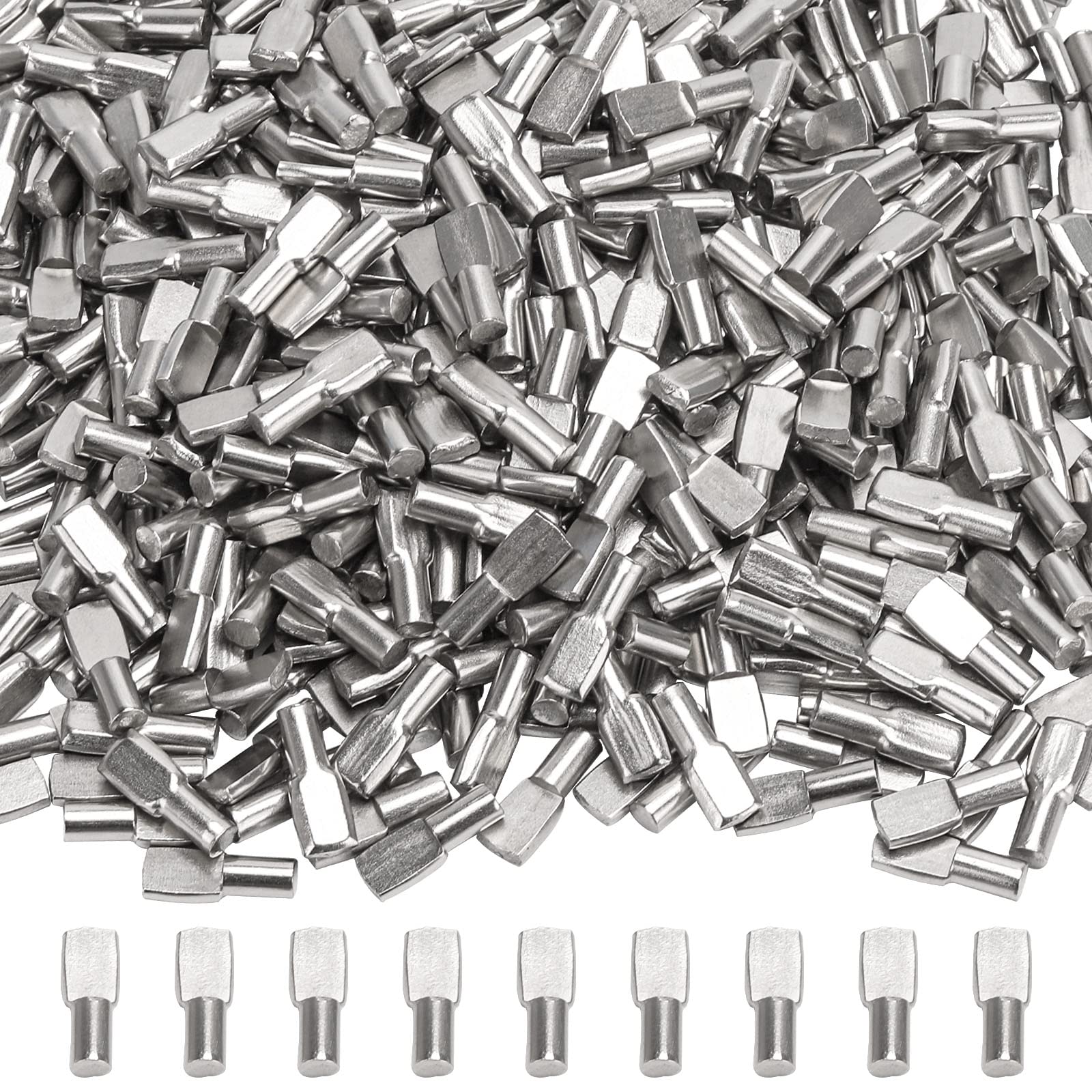 Tbestmax 240 Packs Shelf Pins, 5mm Shelf Support Pegs Spoon Shape Cabinet Furniture