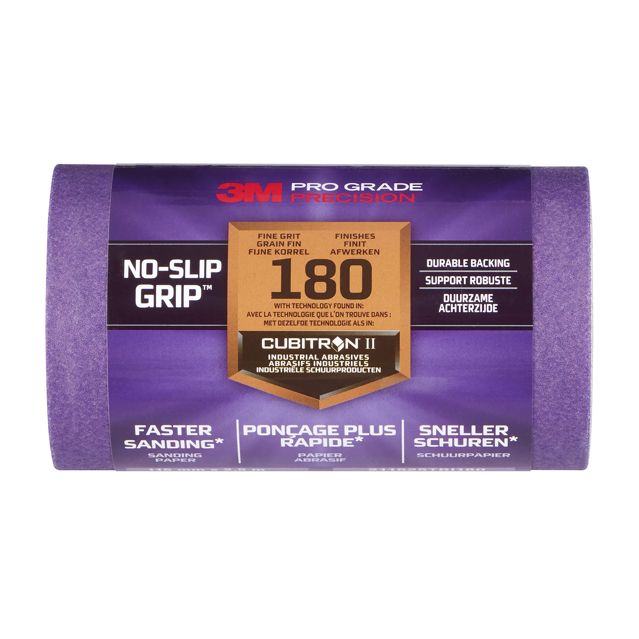 3M Pro Grade Precision Faster Sanding Sanding Roll 180 grit Fine, 211525TRI180, 115mm x 2,5m