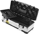 STANLEY Galvanised Toolbox Chest 26 inch Heavy Duty Hinge Portable Tote Tray view 5