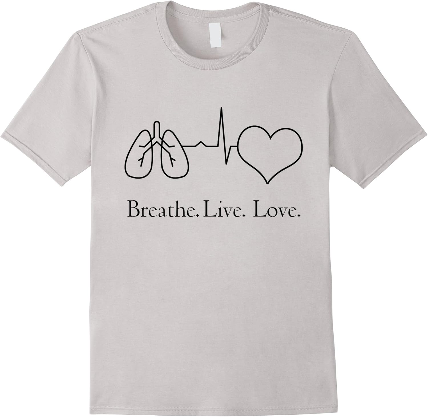 Breathe Live Love Funny Respiratory Therapy TShirts Clothing