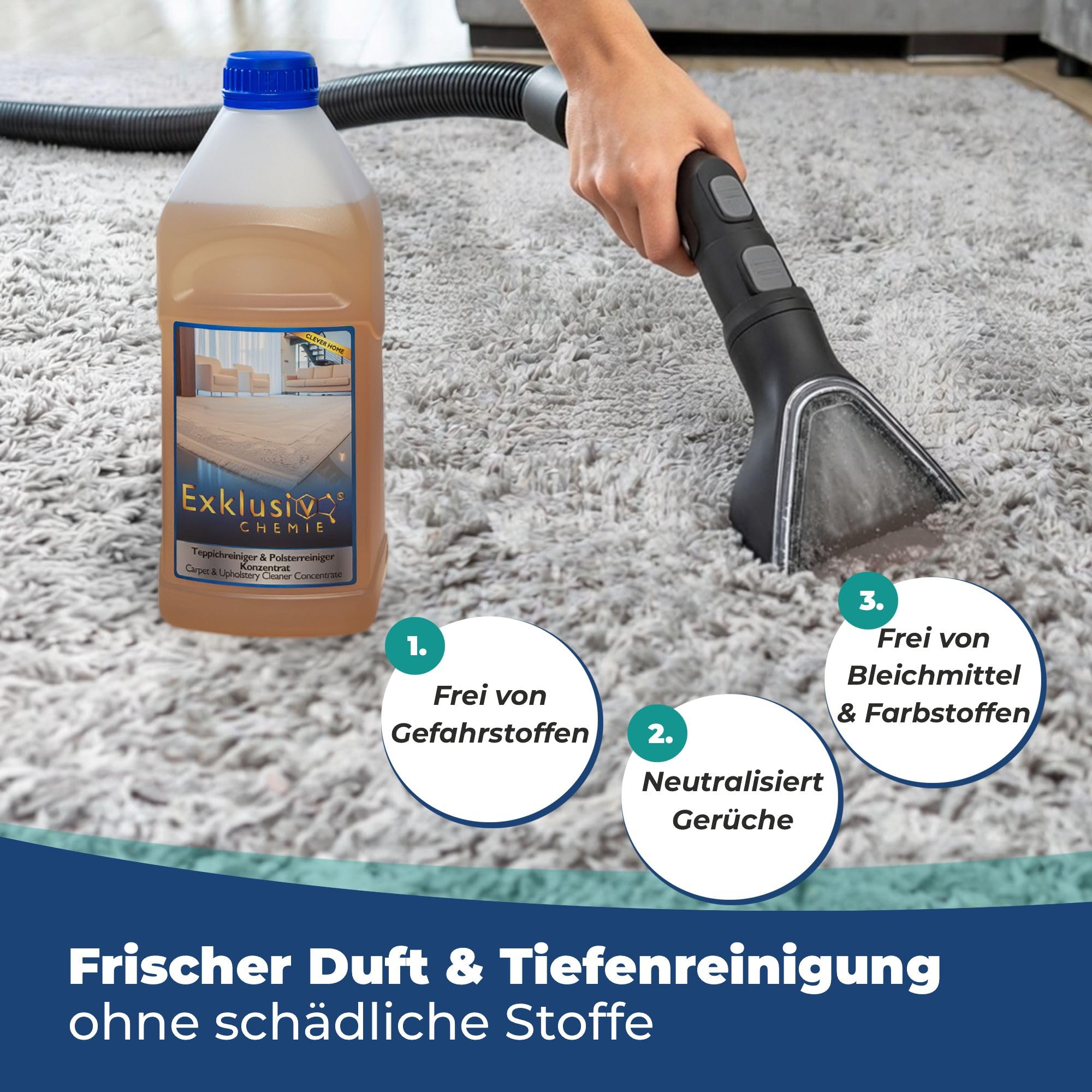 Exklusiv Chemie Teppichreiniger & Polsterreiniger Konzentrat 1L 2