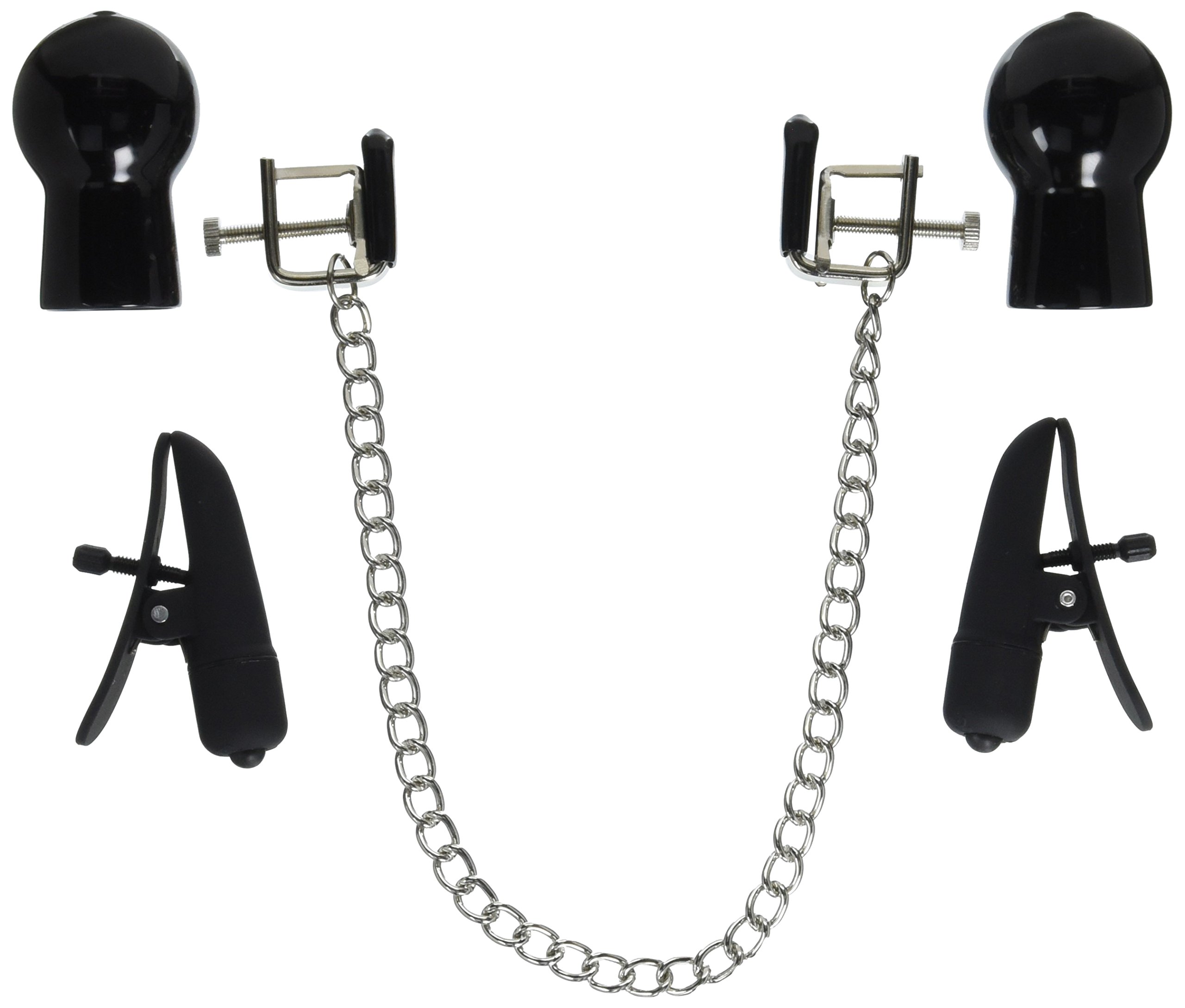 California Exotic Novelties His Nipple 3-Piece Set, Black