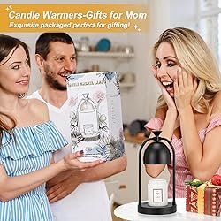Black Candle Warmer Lamp with Timer,Dimmable Wax
