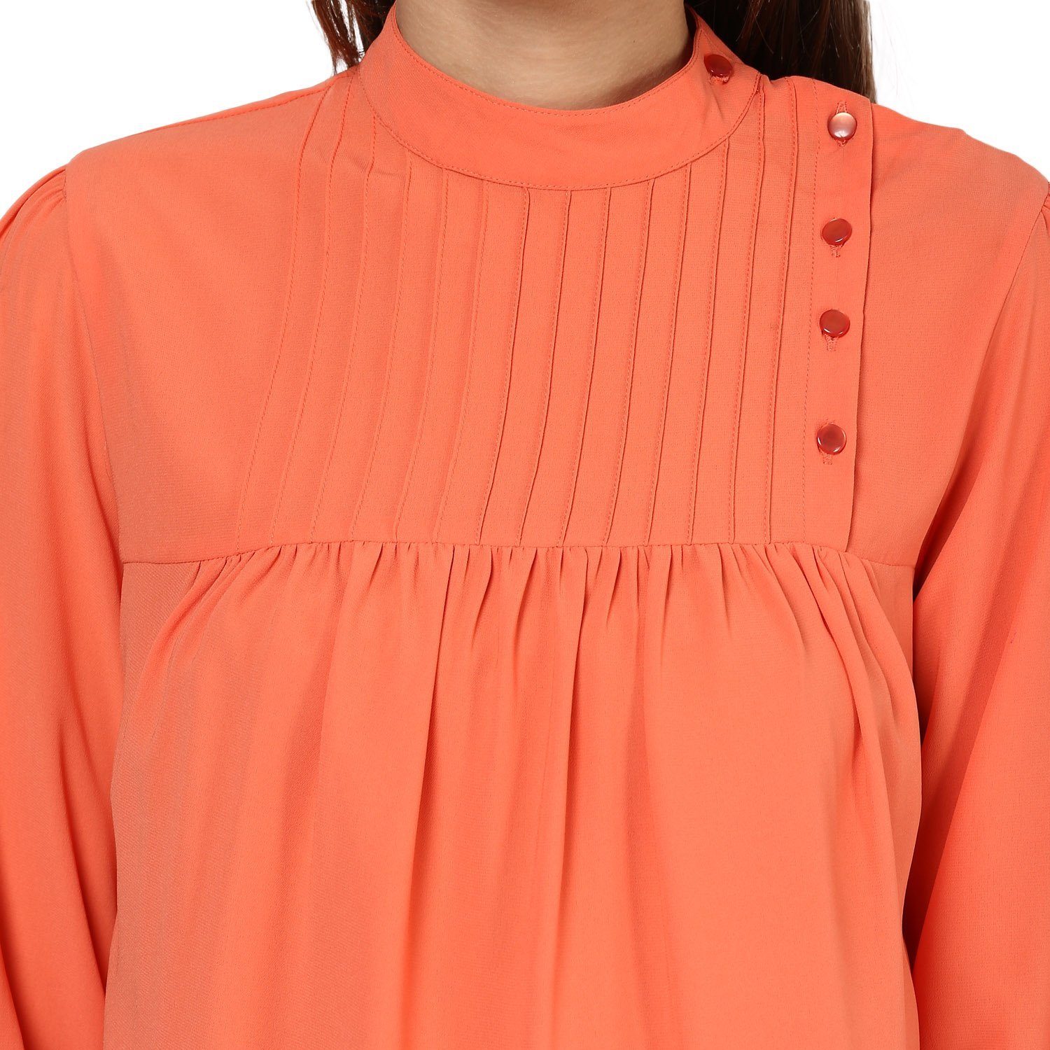 rare women orange georgette top (ep1212)