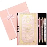 Affrolling 5 Pcs Christian Serenity Prayer Journal with Pens Religious Notebook Pens and Gift Box for Women's Day Church Sunday School Social Worker Gifts(Pink)