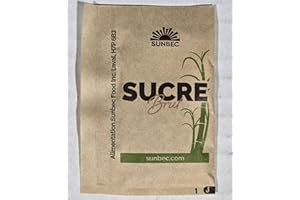 SUNBEC Individual Sugar Packets, 1000 Count (3.5kg) �C Single Serve Raw Sugar Packets for Coffee and Bulk Use, 100% Pure Raw S