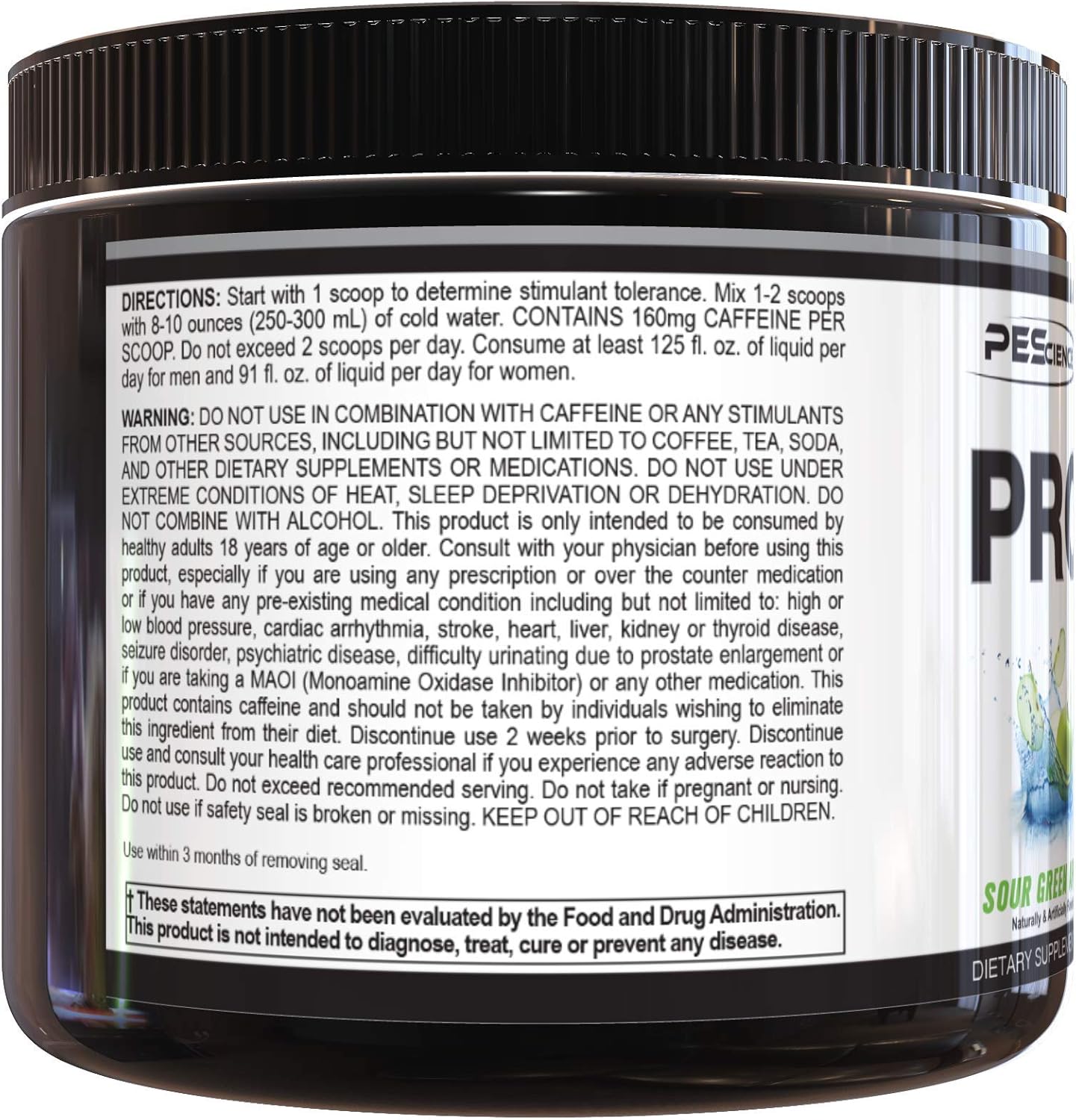 PEScience Prolific Pre Workout Powder, Sour Green Apple, 40 Scoop, Energy Supplement with Nitric Oxide: Health & Personal Care