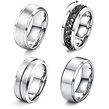 YADOCA Stainless Steel Rings for Mens Wedding Band