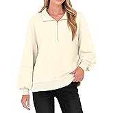 ANRABESS Womens Oversized Sweatshirts Quarter Zip Long Sleeve Comfy Casual Pullover Tops 2025 Fall Trendy Y2K Clothes