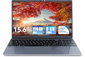 URAO Laptop, 15.6 Inch Windows 11 Intel Celeron N5095 Quad-Core Processor up to 2.9Ghz, 8GB DDR4 256GB SSD Laptop Computer,2.4/5G WiFi, Bluetooth 4.2,Mini HDMI,2xUSB 3.0,Type-C,Numeric Keypad