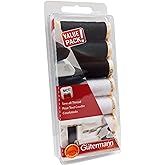 Gutermann Sew-All Polyester Thread Set, Black &amp; White, 7 Spools
