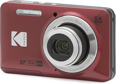 Kodak PIXPRO FZ55 16 MP Compact Camera Red 28mm Wide Angle